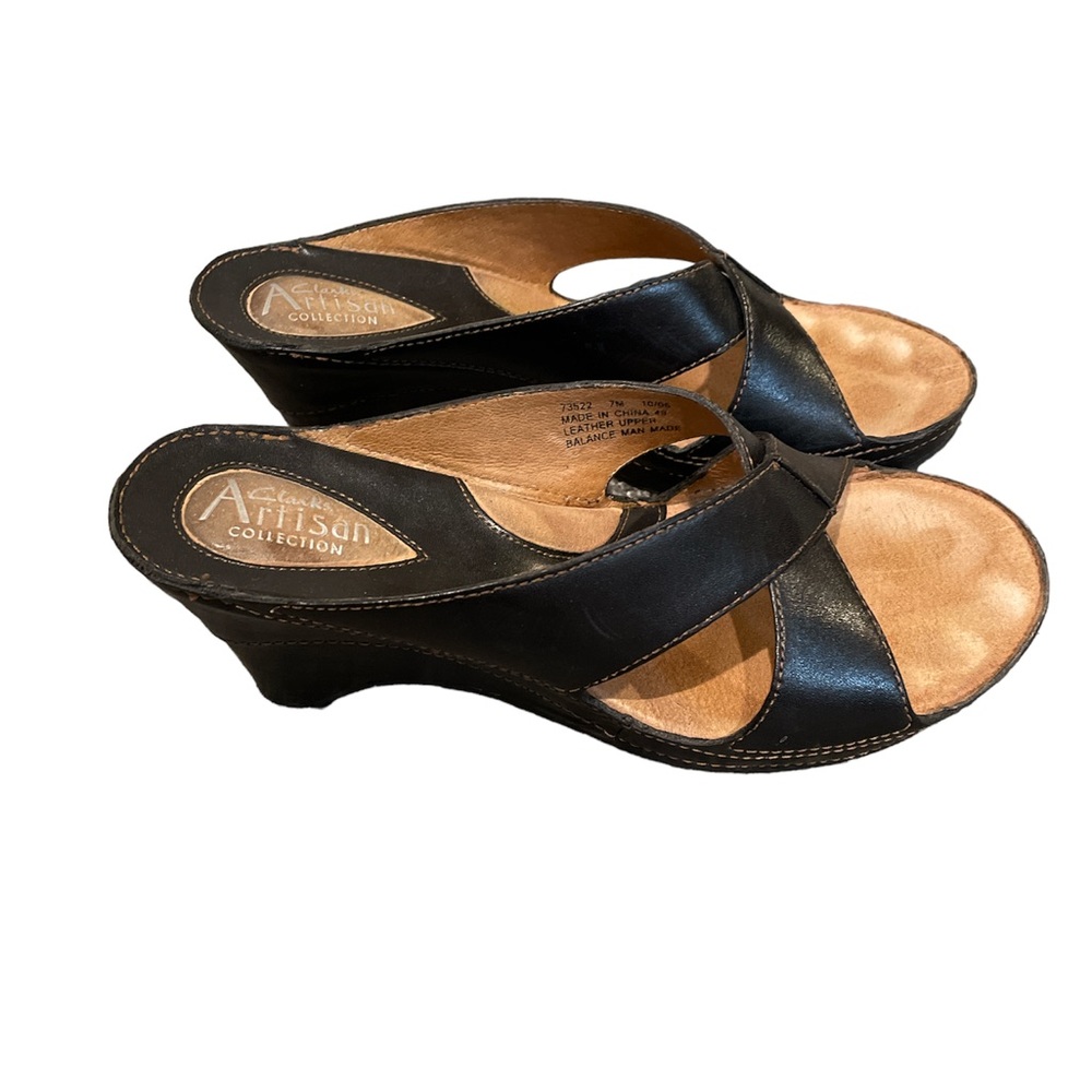 Clarks Artisan Collection wedges sandals, gently worn. Shown in pictures. 7M